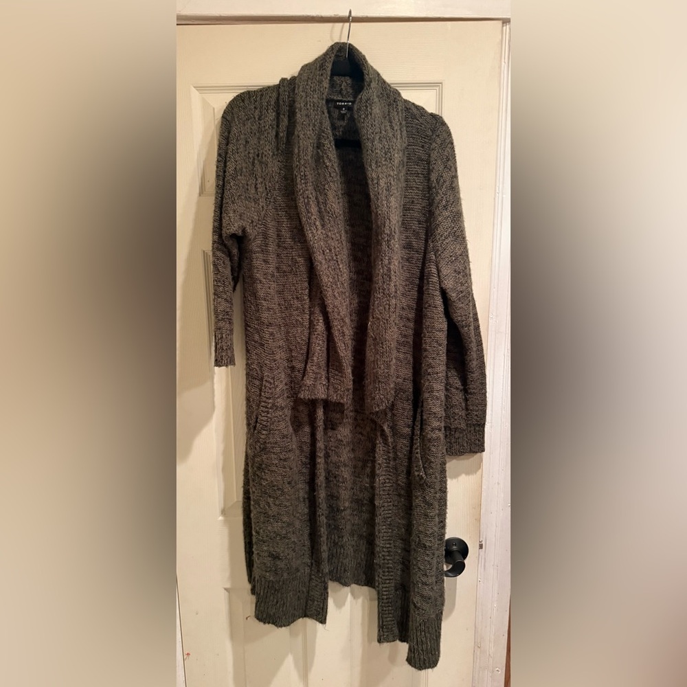 Torrid Charcoal Open-Front Cardigan